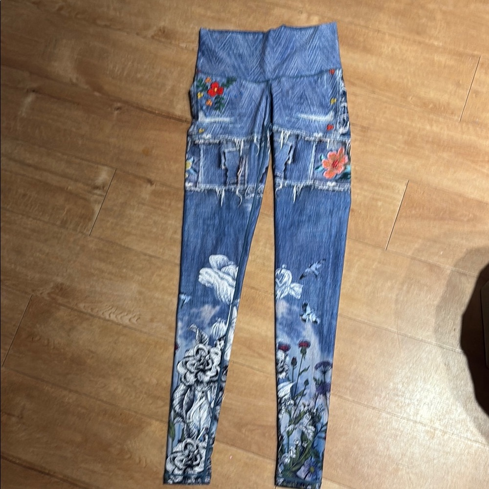 niyama sol  Denim Print Leggings